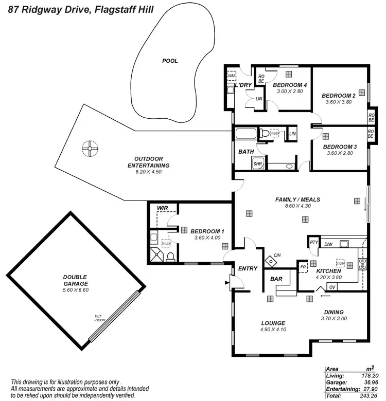 Floorplan of Homely house listing, 87 Ridgway Drive, Flagstaff Hill SA 5159