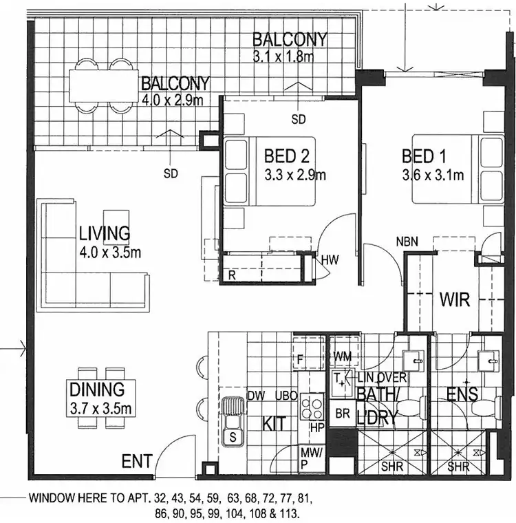 Floorplan of Homely apartment listing, 99/269 James Street, Northbridge WA 6003