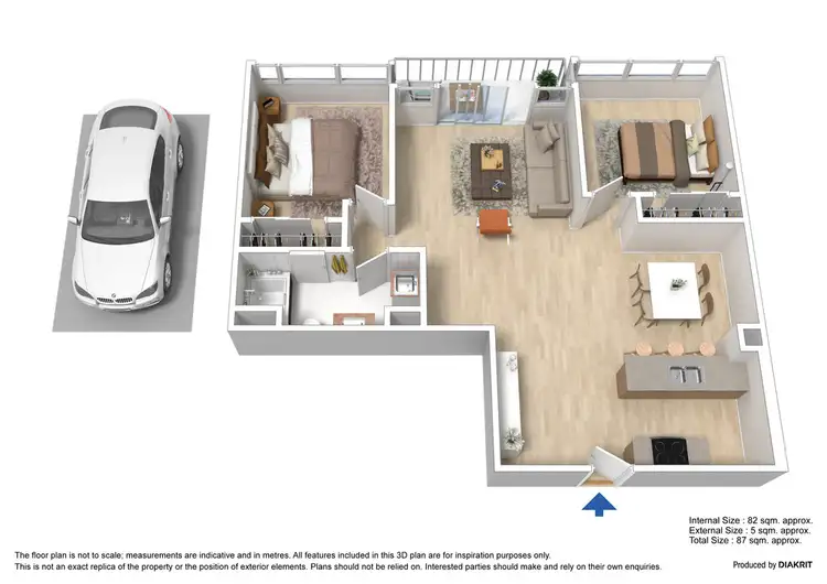 Floorplan of Homely apartment listing, 209/79 Whiteman Street, Southbank VIC 3006