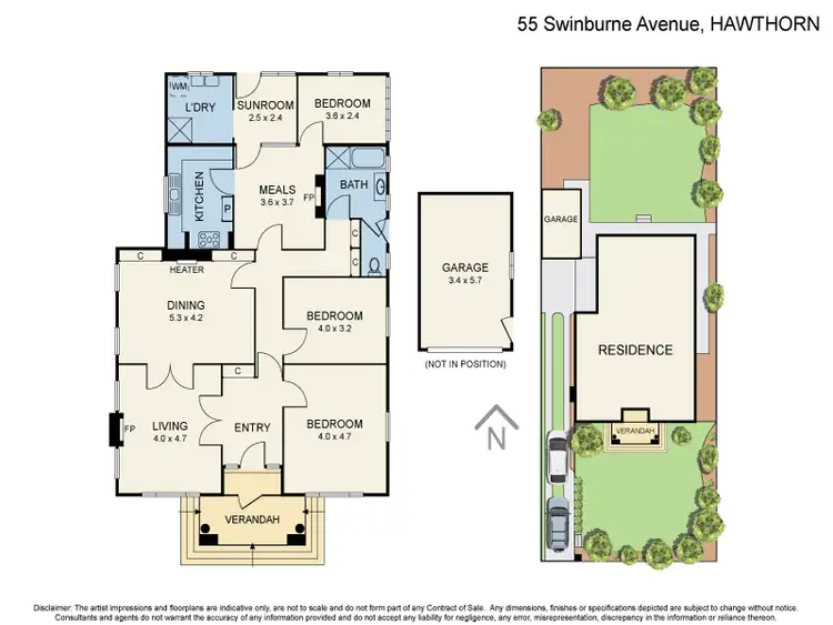 Floorplan of Homely house listing, 55 Swinburne Avenue, Hawthorn VIC 3122