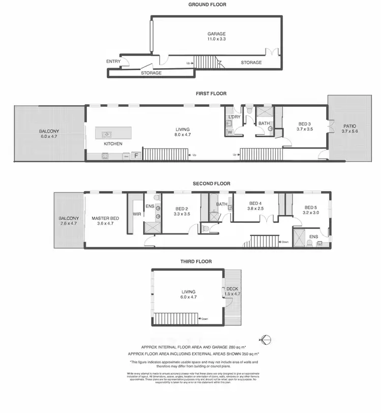 Floorplan of Homely townhouse listing, 19A Victoria Crescent, Toowong QLD 4066