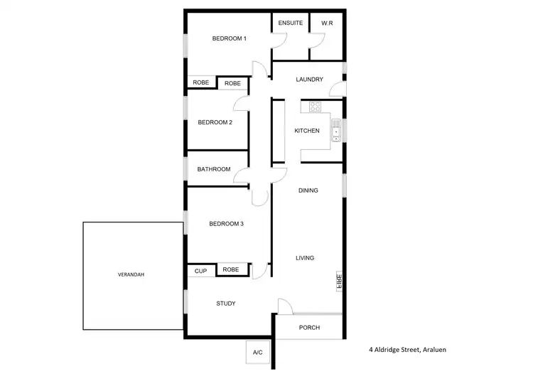 Floorplan of Homely house listing, 4 Aldridge Street, Araluen NT 870