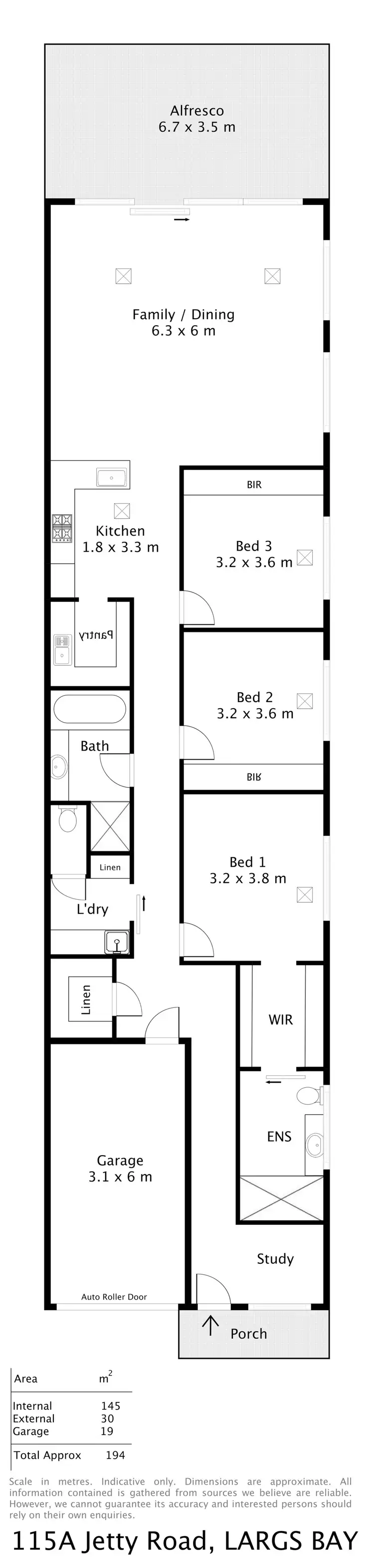 Floorplan of Homely house listing, 115a Jetty Road, Largs Bay SA 5016