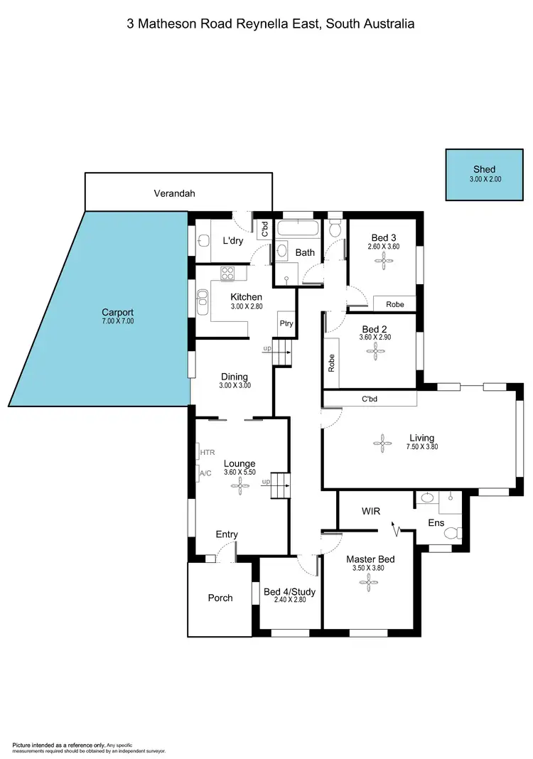 Floorplan of Homely house listing, 3 Matheson Rd, Reynella East SA 5161