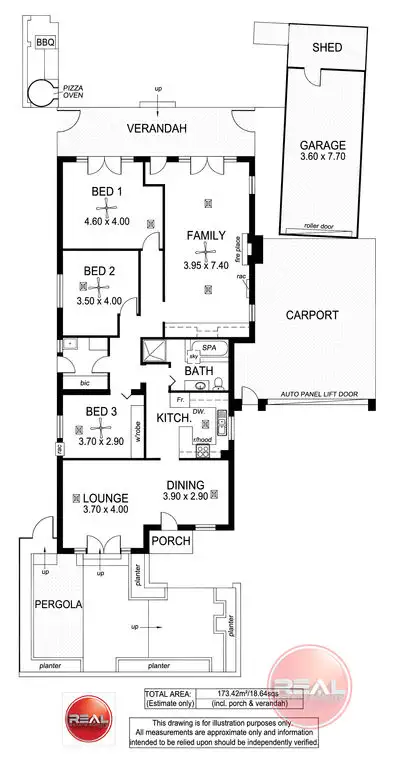 Floorplan of Homely house listing, 124 Ayers Avenue, Melrose Park SA 5039