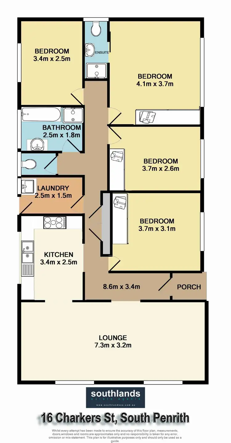 Floorplan of Homely house listing, 16 Charkers Street, South Penrith NSW 2750