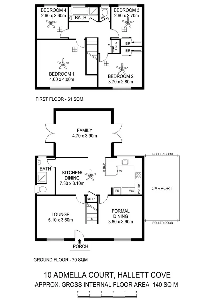 Floorplan of Homely house listing, 10 Admella Court, Hallett Cove SA 5158