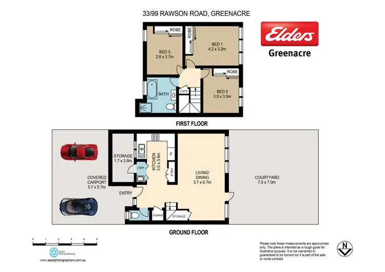Floorplan of Homely townhouse listing, 33/99 Rawson Road, Greenacre NSW 2190