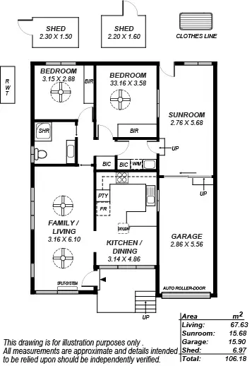 Floorplan of Homely retirement listing, Site 113 Woodcroft Tourist Park, Woodcroft SA 5162