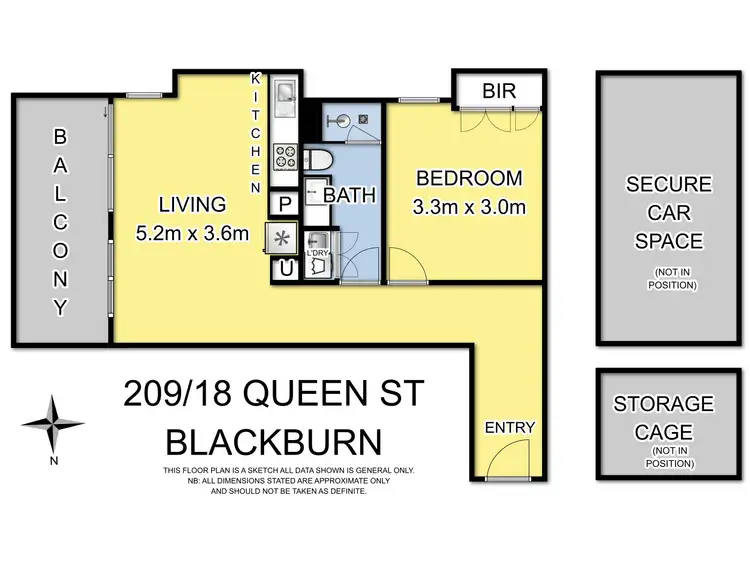 Floorplan of Homely apartment listing, 209/18 Queen Street, Blackburn VIC 3130