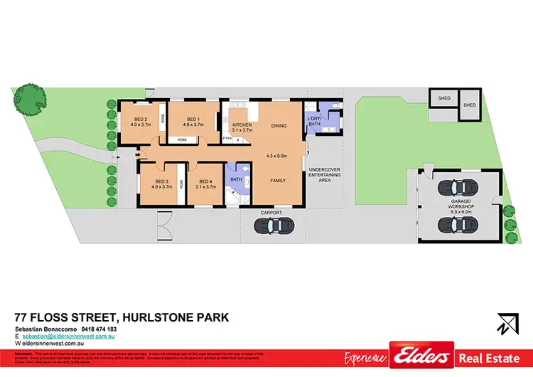 Floorplan of Homely house listing, 77 Floss Street, Hurlstone Park NSW 2193