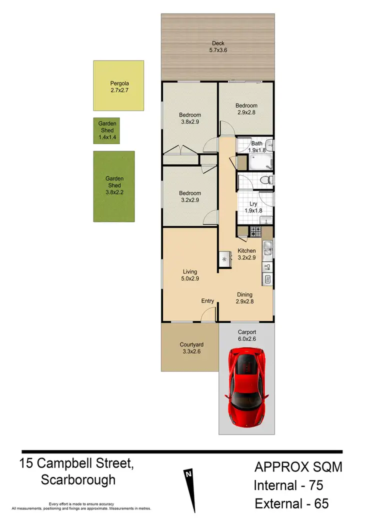 Floorplan of Homely house listing, 15 Campbell Street, Scarborough QLD 4020