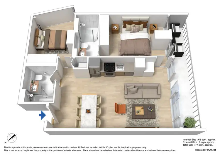 Floorplan of Homely apartment listing, 2012/152 Sturt Street, Southbank VIC 3006