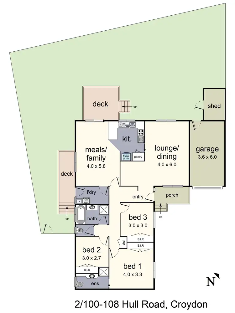 Floorplan of Homely unit listing, 2/100-108 Hull Road, Croydon VIC 3136