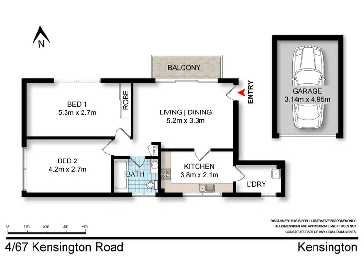 Floorplan of Homely unit listing, 4/67 Kensington Road, Kensington NSW 2033