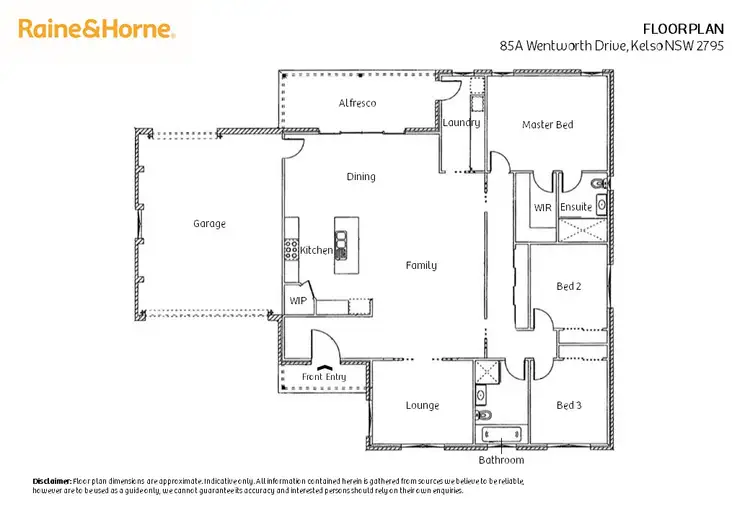 Floorplan of Homely house listing, 85A Wentworth Drive, Kelso NSW 2795