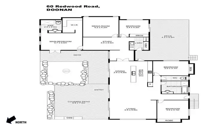Floorplan of Homely house listing, 60 Redwood Road, Doonan QLD 4562