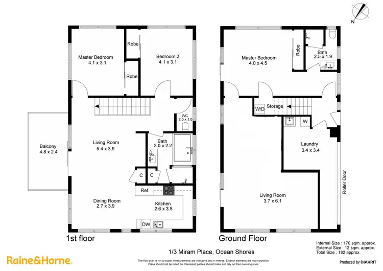 Floorplan of Homely house listing, 1/3 Miram Place, Ocean Shores NSW 2483