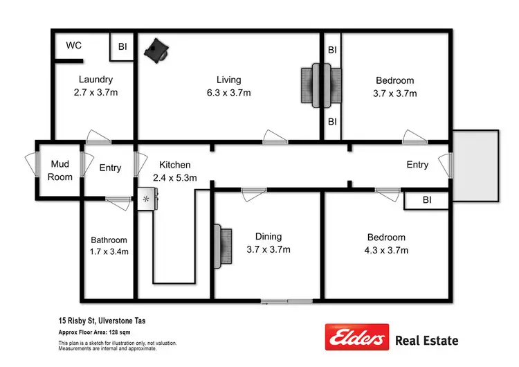 Floorplan of Homely house listing, 15 Risby Street, Ulverstone TAS 7315