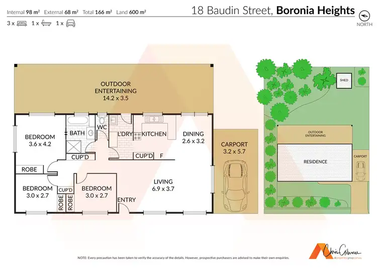 Floorplan of Homely house listing, 18 Baudin Street, Boronia Heights QLD 4124