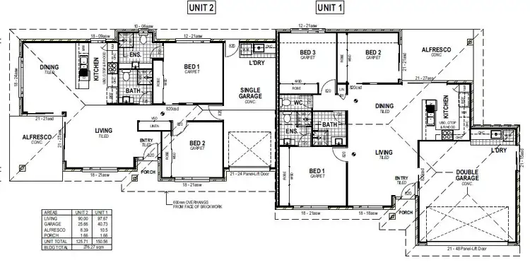 Floorplan of Homely semi-detached listing, 1/37 Sanctuary Drive, Cranley QLD 4350