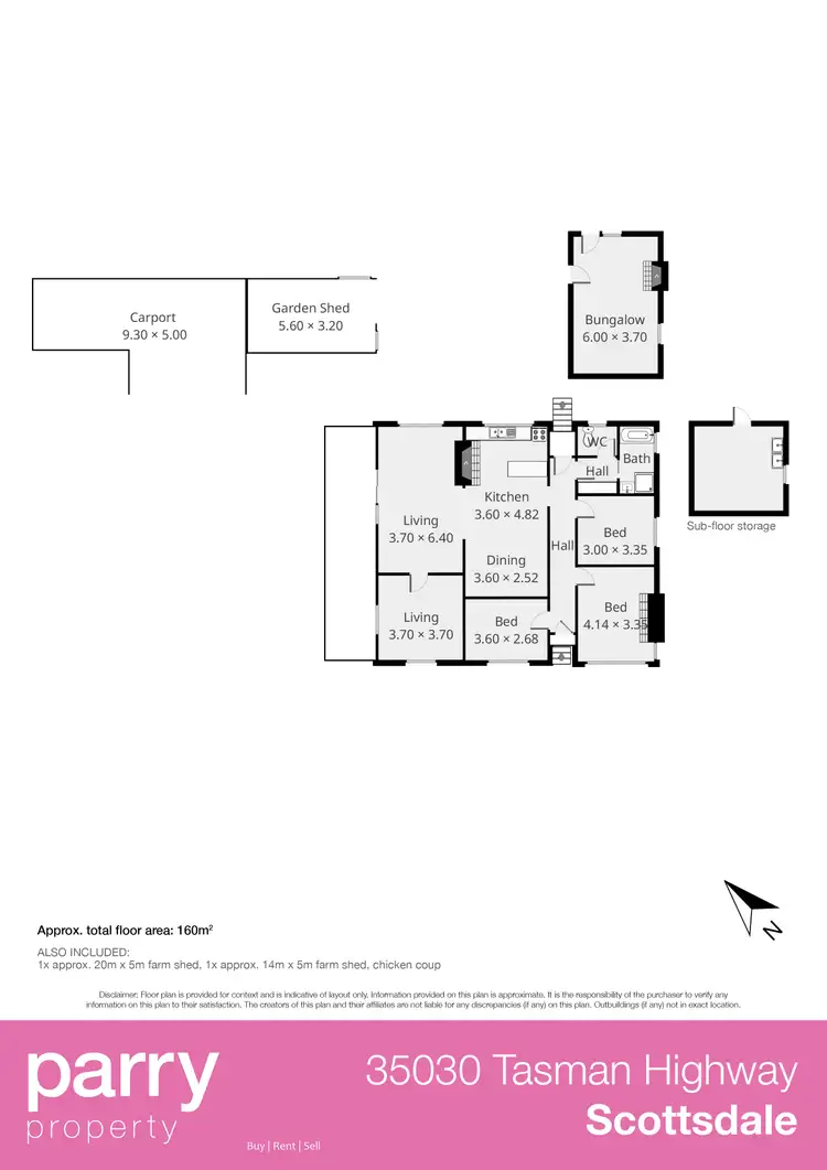 Floorplan of Homely house listing, 35030 Tasman Highway, Scottsdale TAS 7260