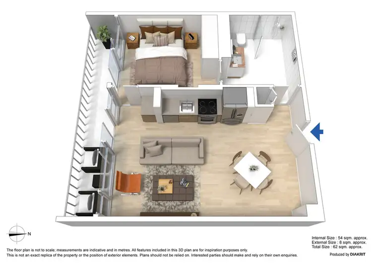Floorplan of Homely apartment listing, 2107/152 Sturt Street, Southbank VIC 3006