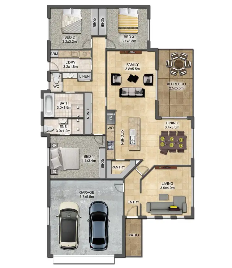 Floorplan of Homely house listing, 3 Willem Place, Mudgee NSW 2850
