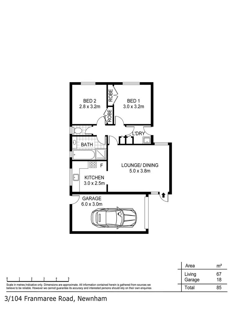 Floorplan of Homely house listing, 3/104 Franmaree Road, Newnham TAS 7248