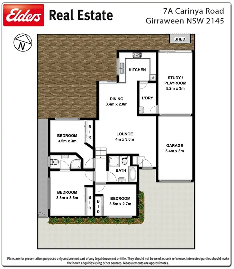 Floorplan of Homely semi-detached listing, 7a Carinya Road, Girraween NSW 2145