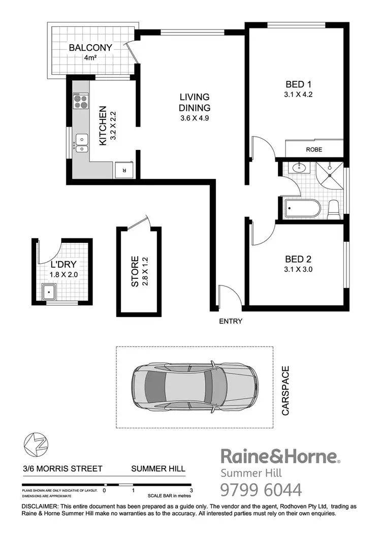 Floorplan of Homely apartment listing, 3/6 Morris Street, Summer Hill NSW 2130