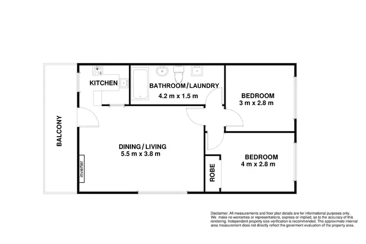 Floorplan of Homely unit listing, 4/6 Onslow Place, Mount Nelson TAS 7007