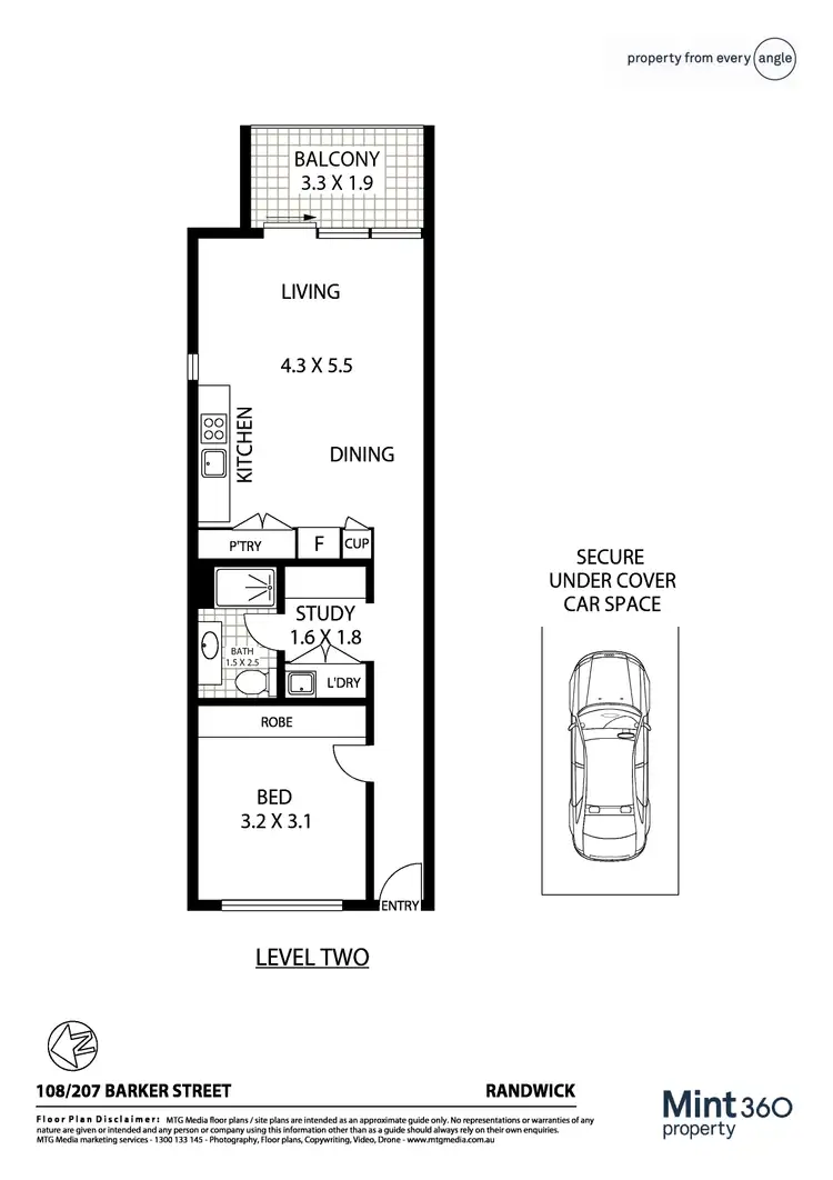 Floorplan of Homely apartment listing, 108/207 Barker Street, Randwick NSW 2031
