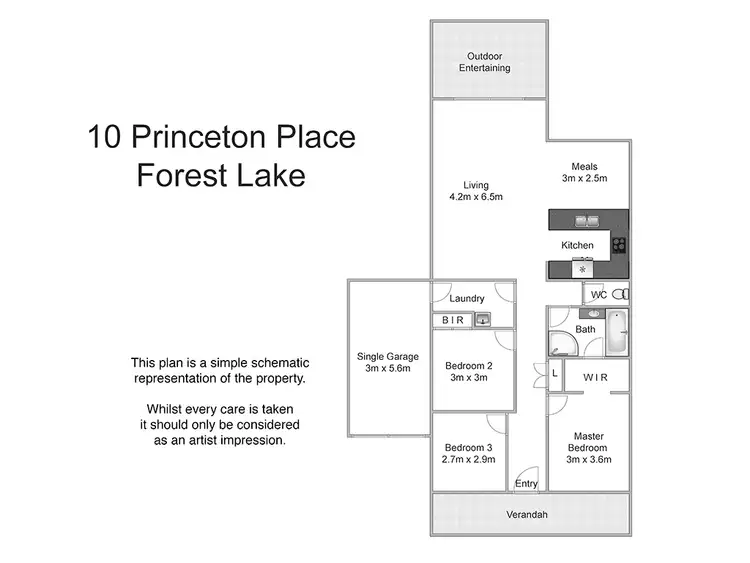 Floorplan of Homely house listing, 10 Princeton Place, Forest Lake QLD 4078