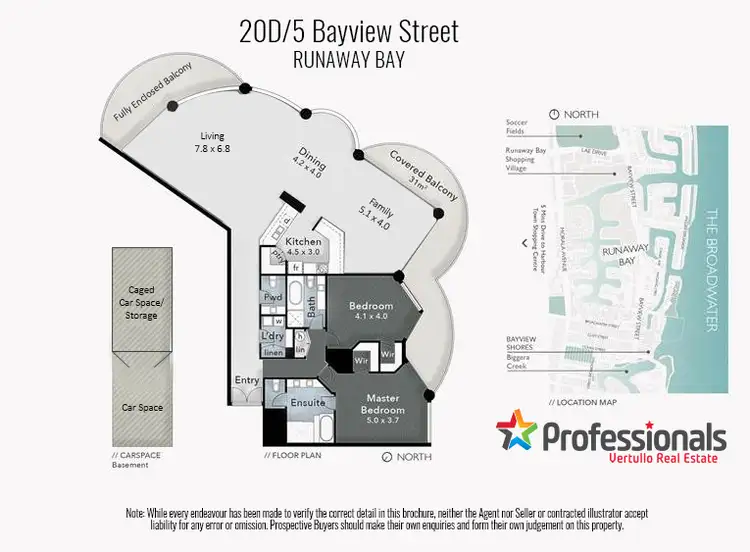 Floorplan of Homely apartment listing, 20D/5 Bayview Street, Runaway Bay QLD 4216