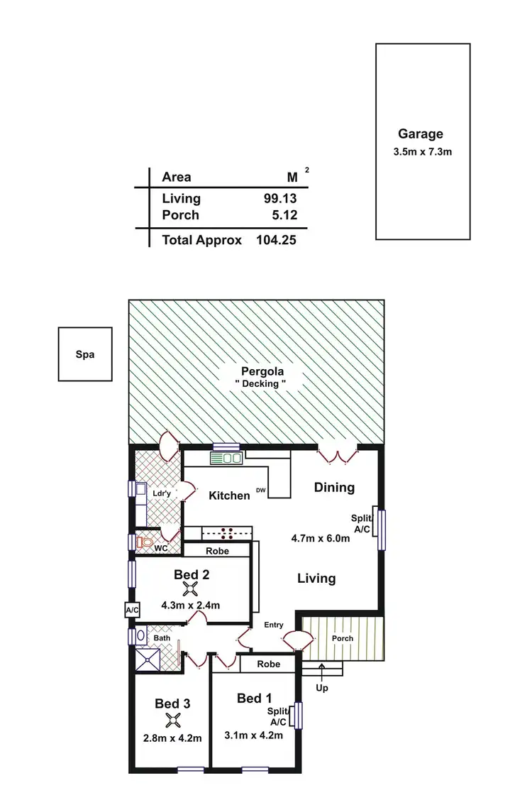 Floorplan of Homely house listing, 33 Eliza Place, Panorama SA 5041