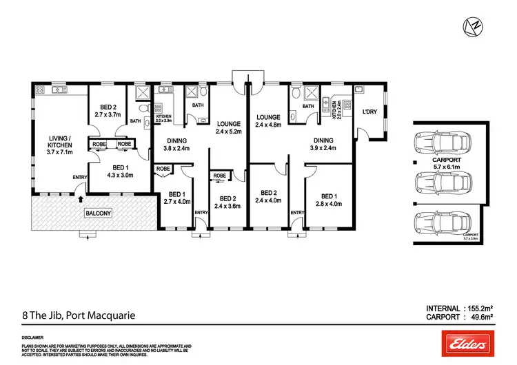 Floorplan of Homely block of units listing, 8 The Jib, Port Macquarie NSW 2444