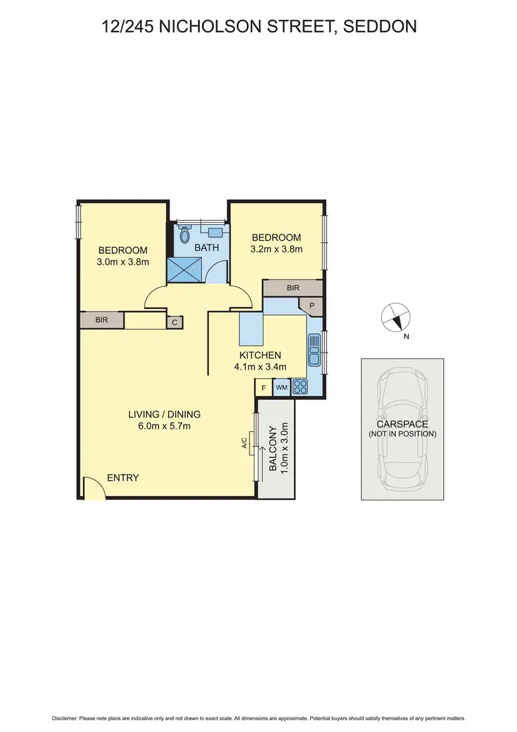 Floorplan of Homely apartment listing, 12/245 Nicholson Street, Seddon VIC 3011