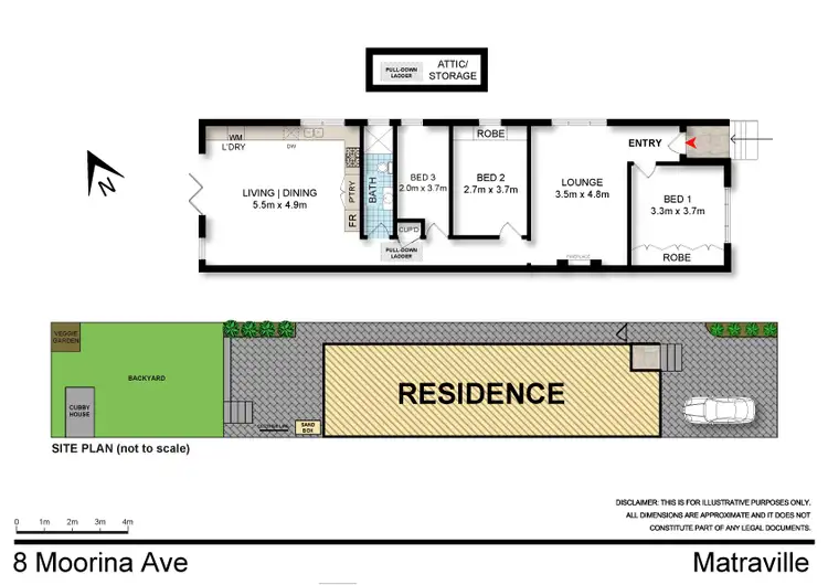 Floorplan of Homely semi-detached listing, 8 Moorina Avenue, Matraville NSW 2036