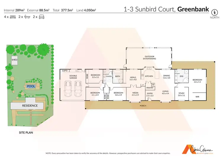 Floorplan of Homely house listing, 1-3 Sunbird Ct, Greenbank QLD 4124