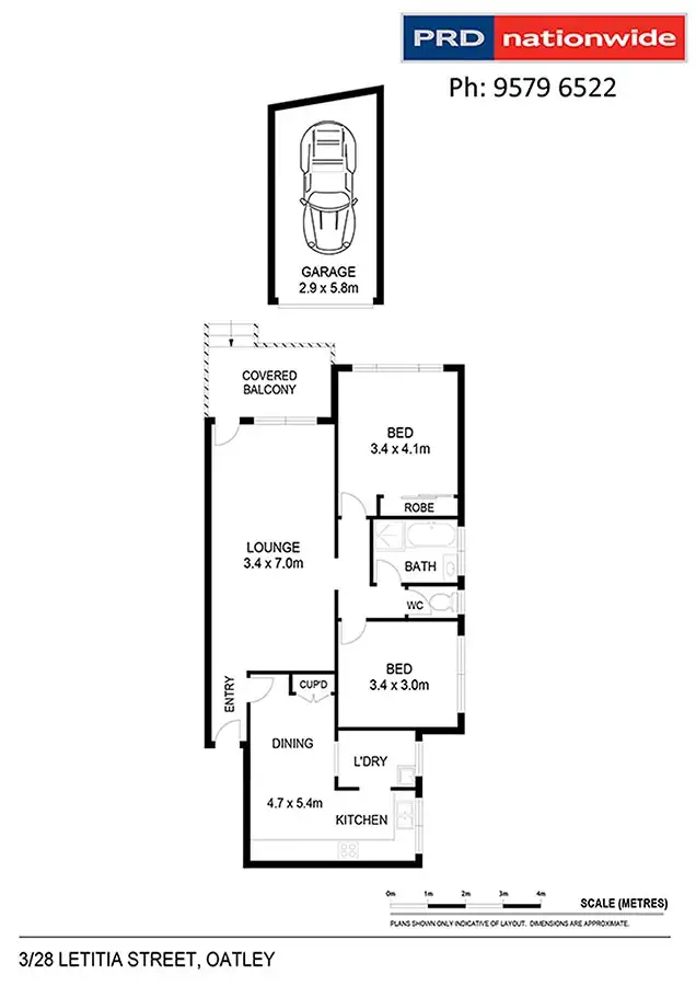 Floorplan of Homely unit listing, 3/28 Letitia Street, Oatley NSW 2223