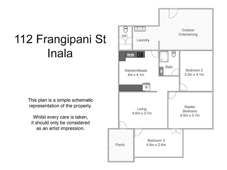 Floorplan of Homely house listing, 112 Frangipani Street, Inala QLD 4077