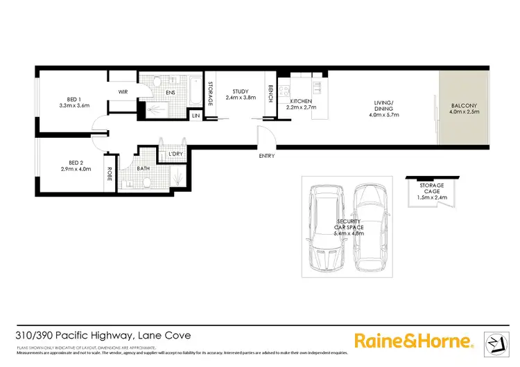 Floorplan of Homely apartment listing, 310/390-398 Pacific Highway, Lane Cove NSW 2066