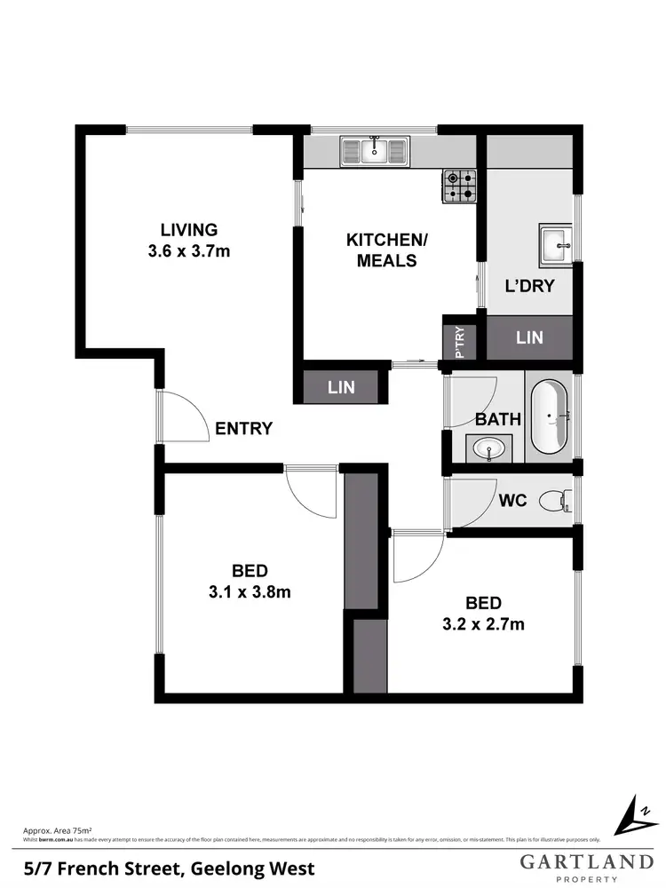 Floorplan of Homely unit listing, 5/7 French Street, Geelong West VIC 3218