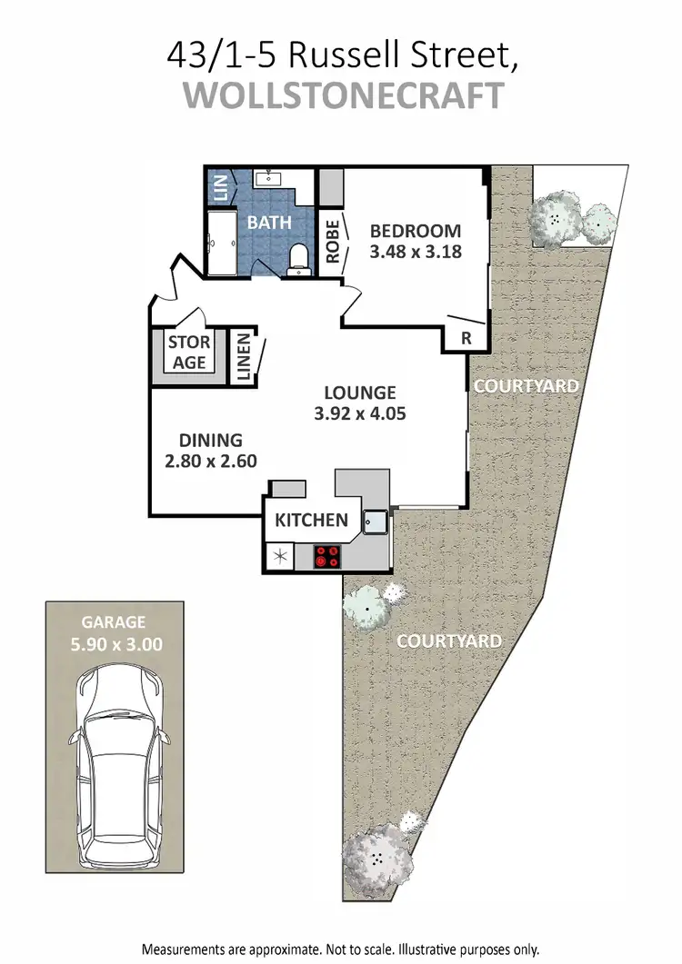 Floorplan of Homely apartment listing, 43/1-5 Russell Street, Wollstonecraft NSW 2065