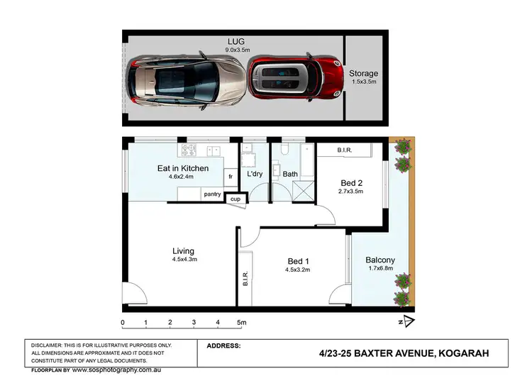 Floorplan of Homely unit listing, 4/25 Baxter Avenue, Kogarah NSW 2217