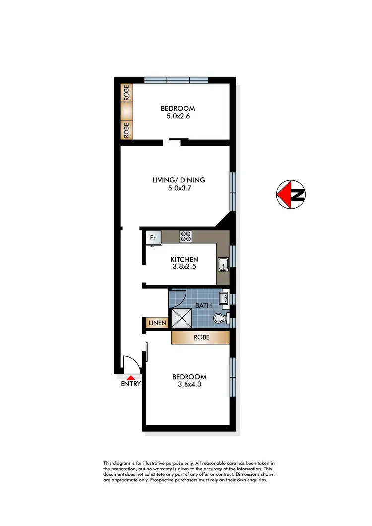 Floorplan of Homely apartment listing, 5/22 Moore Street, Bondi NSW 2026