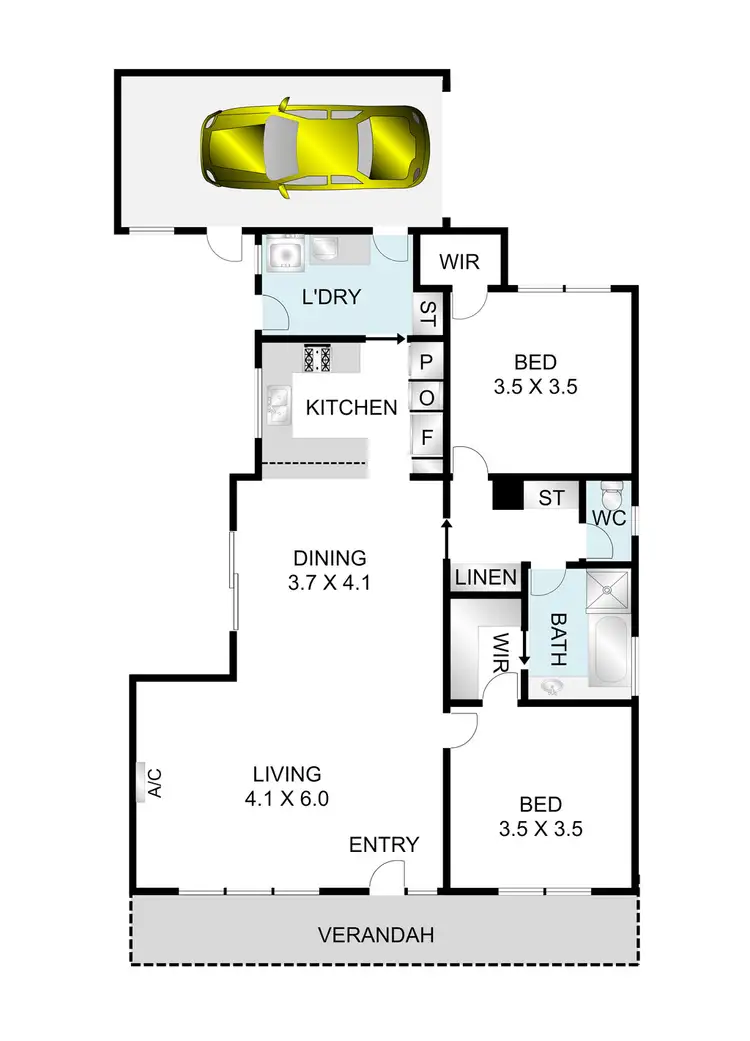Floorplan of Homely townhouse listing, 1/2 Glengate Street, Hamlyn Heights VIC 3215