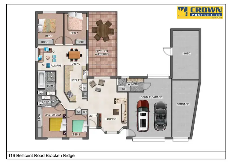 Floorplan of Homely house listing, 116 BELLICENT RD, Bracken Ridge QLD 4017
