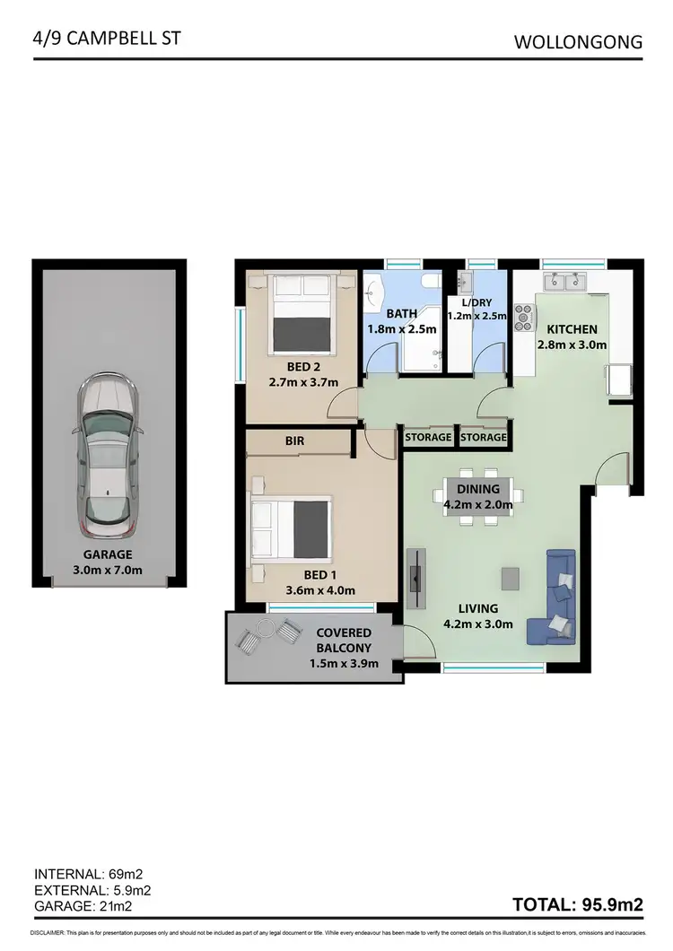 Floorplan of Homely unit listing, 4/9 Campbell Street, Wollongong NSW 2500